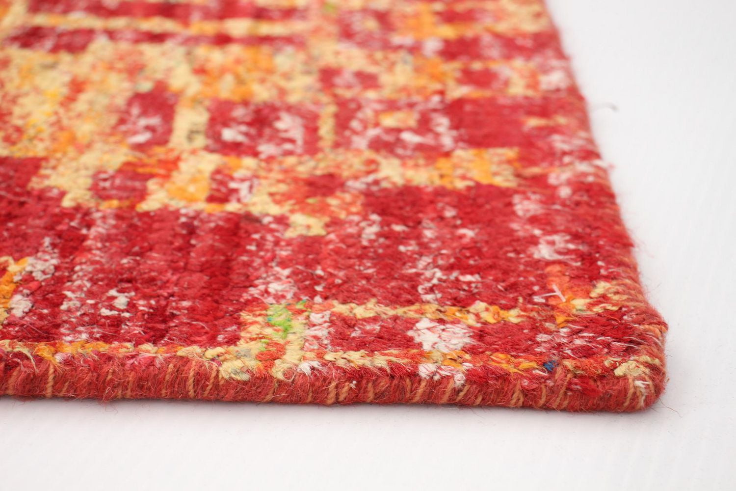 ECARPETGALLERY Tapis Noué à la Main pour Salon, Salle à Manger et Chambre à Coucher Contemporain Collection Sari Silk 5'0" x 7'10" en Rouge