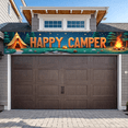 thumbnail image 5 of Forest Design Happy Camper Tent Banner Campfire Nature Scene for Outdoor Adventure Camping Event, 5 of 5