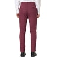 thumbnail image 3 of INSPIRE CHIC Pantalon Habillé à Carreaux pour Homme Coupe Ajustée Pantalon d'Affaires à Carreaux avec Poches 36 Rouge, 3 of 7