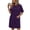 🔥 Purple, variant on Sentmoon Shirt Dresses for Women with Pockets Crew Neck Solid Color Cute Summer Dresses for Women Short Sleeve Regular Fit Summer Vacation Essentials for Women Maxi Dress for Work and Office XL
