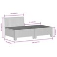 thumbnail image 4 of vidaXL 2 Piece Garden Lounge Set with Cushions Grey Poly Rattan, 4 of 5