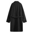 thumbnail image 3 of Lovzfmll Trench Manteau pour Homme à Manches Raglan, Revers Cranté, Poches à Boutons, Noir, G, 3 of 3