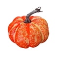 thumbnail image 3 of Citrouille en Mousse, Citrouille Artificielle, Citrouille Décorative de Récolte, Citrouille de Simulation Plate Orange, 3 of 9