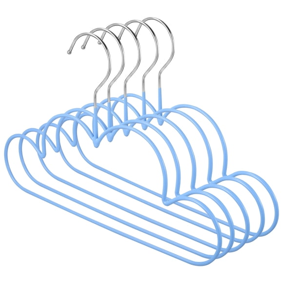 SHISUYAN Skyblue Cloud Hangers for Kids Clothes Durable Plastic Hangers for Home 5pcs Small Size