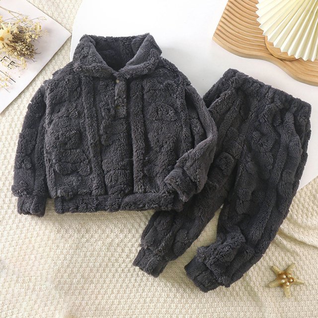 RXIRUCGD Manteau à Manches Longues pour Enfants, Col Rond, Couche Inférieure en Cuir, Noir, Taille: 120