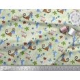 thumbnail image 3 of Soimoi Moss Georgette Fabric Floral,Rat & Cat Cartoon Fabric Prints by Yard 42 Inch Wide, 3 of 3