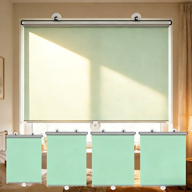 Bowayaoa Store Enrouleur Pare-Soleil Rétractable pour Fenêtres, Couverture de Fenêtre Bloquant la Chaleur avec Protection UV pour Usage Intérieur et Extérieur, Store d'Intimité Portable pour Cuisine, Salle de Bain, Bureau, Voiture et Maison