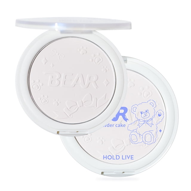HOLD LIVE Oil-Control Matte Pressed Powder - 303 Ivory White, Long-Lasting Sweatproof & Waterproof Formula, Pore-Minimizing & Fine Line Softening, Skin-Friendly, Portable Compact with Soft Puff, 7g