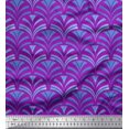 thumbnail image 1 of Soimoi Velvet Fabric Scales Geometric Print Fabric by the Yard 58 Inch Wide, 1 of 3
