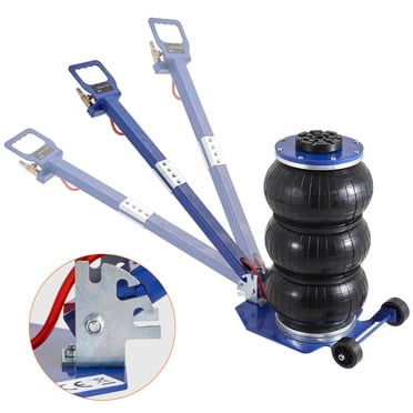 VEVOR Vérin Pneumatique, Vérin à Air Triple 3 Tonnes/6600 Lb, Vérin pour Coussin d'Air avec Six Tuyaux en Acier, Levage jusqu'à 17,7 Pouces, Vérin Pneumatique à Levage Rapide 3-5 s, avec Longues Poignées Ajustables pour Voitures, Garages, Réparation (Bleu)