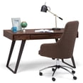 thumbnail image 2 of Allora Solid Acacia Wood Desk in Distressed Charcoal Brown, 2 of 5