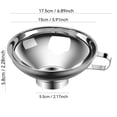 thumbnail image 2 of Food Grade Stainless Steel Large Funnel Leakage Wide Mouth Kitchen Funnel Fruit Filling Kitchen, 2 of 6