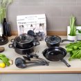 thumbnail image 1 of Bamboohart 13pcs Red Cookware Set  Stainless Steel Material  Non-Stick Pan  Kitchen Cookware Set  Non-Stick Pan Cooking Set  Various Pans Meet All the Needs of the Kitchen  The Best and M, 1 of 6