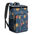 thumbnail image 1 of Small Floral Botanical Pattern Insulated Cooler Backpack, Leakproof Waterproof Lunch Backpack for Spring and Summer Outdoor Activities, 1 of 6