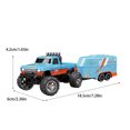 thumbnail image 4 of ABS 1/64 Mini Rc Monster Truck With Trailer 4G Remote Control USB Rechargeable Alloy Housing Mini Rc Truck And Trailer 1/64 Remote Control Monster Rc USB Rechargeable Body Lights Monster Car Mini Rc, 4 of 9