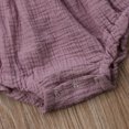thumbnail image 4 of Kmbangi Infant Summer Cotton Sling Romper Lace Up Stretch Ruched Jumpsuit, 4 of 9