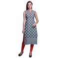 thumbnail image 1 of Bimba Tuniques Droites pour Femmes Imprimées Sans Manches Kurti Décontractée Robe Petite, 1 of 5