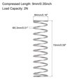 thumbnail image 3 of Unique Bargains 4mmx0.3mmx15mm 304 Stainless Steel Compression Spring 2N Load Capacity, 15pcs, 3 of 5