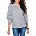 thumbnail image 1 of Innerwin Sweater Winter Warm Ladies Pullover Loungewear Solid Color Thermal Jumper Tops Gray 3XL, 1 of 1