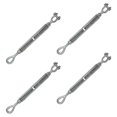 thumbnail image 1 of US Cargo Control 3/4 Inch x 12 Inch Jaw and Eye Galvanized Turnbuckle, Working Load Limit 5,200 Pounds, 4 Pack, Uses: Tower, Suspension, Mining, Rigging, Tensioning, 1 of 4