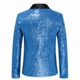thumbnail image 3 of Veste Blazer Unie à Paillettes Scintillantes Bleu Royal pour Hommes, Tenue pour Hommes, Travail, Bureau, Formel, Bal, Fête, Robes de Soirée, Modeste, Rave, Automne Hiver, Manteau, à Boutons, 2025, Vêtements, S, 3 of 3