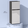 thumbnail image 3 of HOMCOM Mini-Frigo avec Congélateur 4,6 Pi3 Réfrigérateur Compact à 2 Portes Argent, 3 of 10