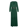 thumbnail image 4 of Weiqiqre Vêtements de Vacances à la Plage pour Femmes Robe à Manches Longues à Paillettes pour Femmes Robes Formelles Robe Maxi Scintillante à Col en V, 4 of 6