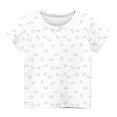 thumbnail image 4 of FAIWAD T-Shirts à Manches Courtes pour Filles, T-Shirts Imprimés de Cœurs, Col Rond, T-Shirt Décontracté, Blouse, Été, Classique, Basique, Chandail à Enfiler, 4 of 4