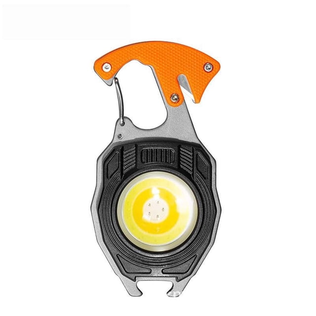 IMENGL Clearance! Cob Keychain Work Light Keychain Flashlights 7 Light Modes 1600 Portable Usb Rechargeable Cob Work Light Emergency Light with Folding Bracket and Magnet Base Cam One Size Orange