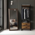 thumbnail image 5 of Sorbus Clothing Rack with Drawers – Tall Garment Rack with Wood Top, Steel Frame & Fabric Drawers – Stand Alone Closet Organizer, Rustic Brown, 5 of 5