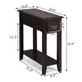 thumbnail image 2 of Gymax Set of 2 Nightstand 2 Tier End Bedside Sofa Side Table w/Drawer &Shelf Espresso, 2 of 10