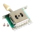 thumbnail image 3 of MERIGLARE Guitar Pickup Lever Switch Attachment with Knob Quiet Pickup Selector Switch Yellow 5 Way, 3 of 5