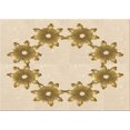 thumbnail image 1 of Ahgly Company Machine Washable Indoor Rectangle Transitional Vanilla Gold Area Rugs, 5' x 8', 1 of 7