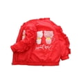 thumbnail image 3 of RXIRUCGD Fille Haut Mince Fille Veste de Printemps Cardigan à Volants Col Rond Veste Manteau ( Rouge, Taille : 14 Ans ), 3 of 3