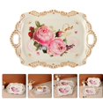 thumbnail image 3 of 1Pc Decorative Melamine Tea Cup Tray Elegant Snack Fruit Storage Holder for Home, 3 of 6