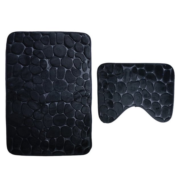 2 Pcs Tapis Absorbant en Mousse à Mémoire de Forme en Forme de U pour Salle de Bain Toilettes