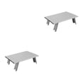thumbnail image 1 of Transemion Lightweight Aluminum Alloy Folding Table Travelling Wide Application Foldable Folding Picnic Table silver 2Set, 1 of 6