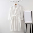 thumbnail image 3 of Womens Fashion Robe Bathrobe Lengthening Keep Warm Lapel Same Style For Men And Women Long Sleeve, 3 of 3