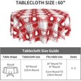 thumbnail image 3 of Nappe de Noël Ronde Nappe de Noël 60 Pouces Lavable Réutilisable Nappe d'Hiver à Carreaux Étoiles pour Fête des Fêtes Souper Décoration de Table de Salle à Manger, 3 of 6