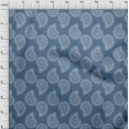 thumbnail image 4 of oneOone Silk Tabby Blue Fabric Block Sewing Craft Projects Fabric Prints By Yard 42 Inch Wide, 4 of 5