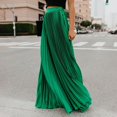 thumbnail image 2 of B91xZ Jupes pour Femmes Longueur Midi Basique Extensible Jupe Crayon, Vert L, 2 of 4