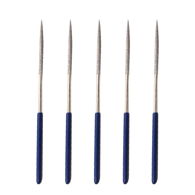 5 Pcs Ronds Limes à Aiguilles Diamant Réparation de Coupe Industrielle pour Verre Céramique 140mm