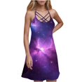 thumbnail image 1 of Ovzne Robes pour Femmes 2025 Robe de Plage Robes d'Été pour Femmes Robe de Plage en Dentelle Imprimée Sans Manches Décontractée Ample Robe Débardeur Robe Imprimée pour Femmes Liquidation, 1 of 5