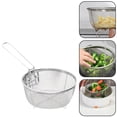 thumbnail image 2 of Panier à Friture Profonde Multifonction, Panier d'Égouttage Pliable en Acier Inoxydable, Panier Rond Robuste en Treillis Métallique pour Frites, Service de Friture et Présentation des Aliments avec Poignées Pliantes, 7,87 Pouces, 2 of 9
