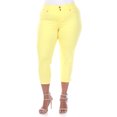 thumbnail image 2 of White Mark Women's Plus Size Super Stretchy Capri Jeans, Mid Waist, 2 of 5
