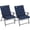 Blue, variant on Outsunny Outdoor Folding Chairs Set of 2, Padded Camping Chairs, Red