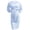 Blue, variant on Women's Flower Long Sleeve Maternity Dress - Elastic Round Neck, Polyester Fabric, Photography/Beach/Daily Wear