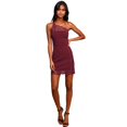 thumbnail image 1 of Free People Premonitions Burgundy Lace One-Shoulder Bodycon Slip Dress - XS, 1 of 3