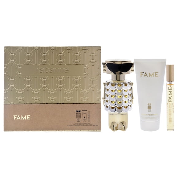 Fame by Paco Rabanne for Women - 3 Pc Gift Set 2.7 oz EDP Spray, 0.34oz EDP Spray, 3.4oz Body Lotion