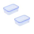 thumbnail image 1 of Oleegame 2PC Produce Storage Meals Divided Rectangular Food Storage Container 27 Ounce Clear, 1 of 6